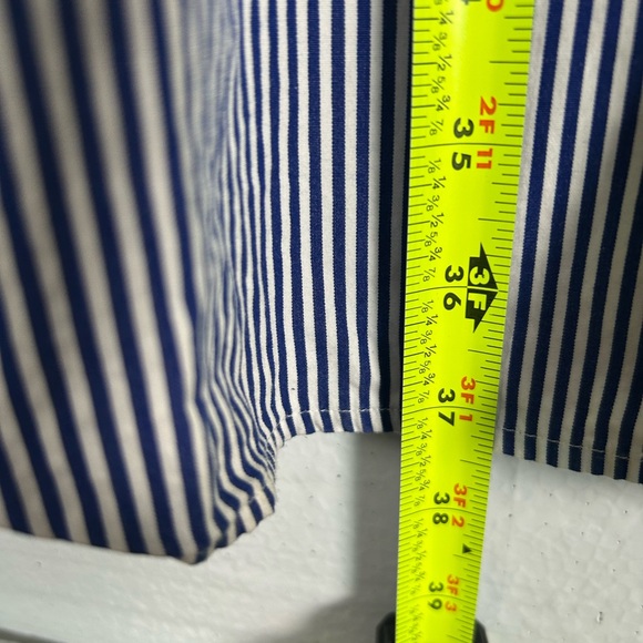 Polo Ralph Lauren Navy‎ Striped Regent Classic Fit Men's Shirt Size 36/37 Tall - Picture 8 of 9